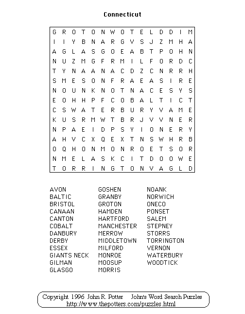 Connecticut Puzzle