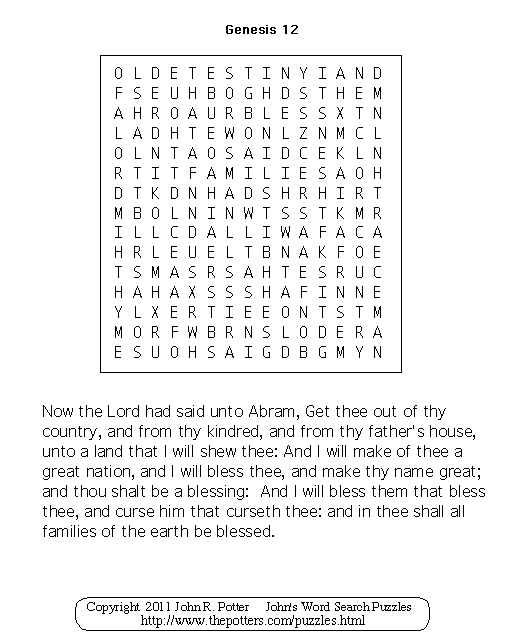 Genesis 12 Puzzle