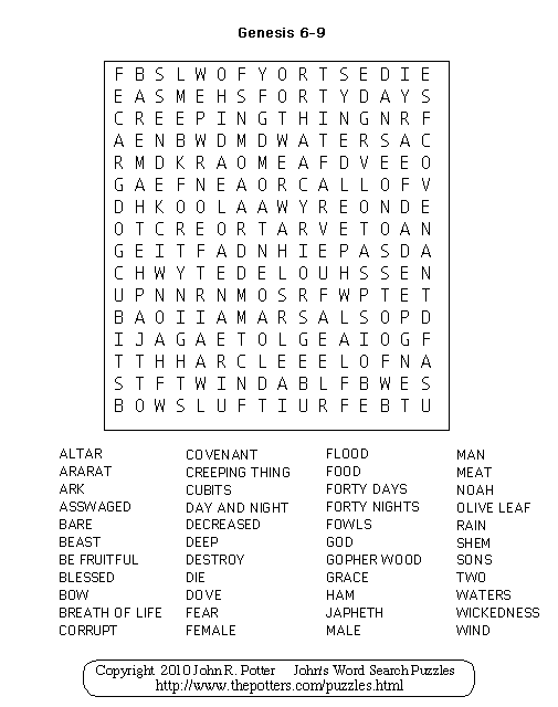 Genesis 6-9 Puzzle