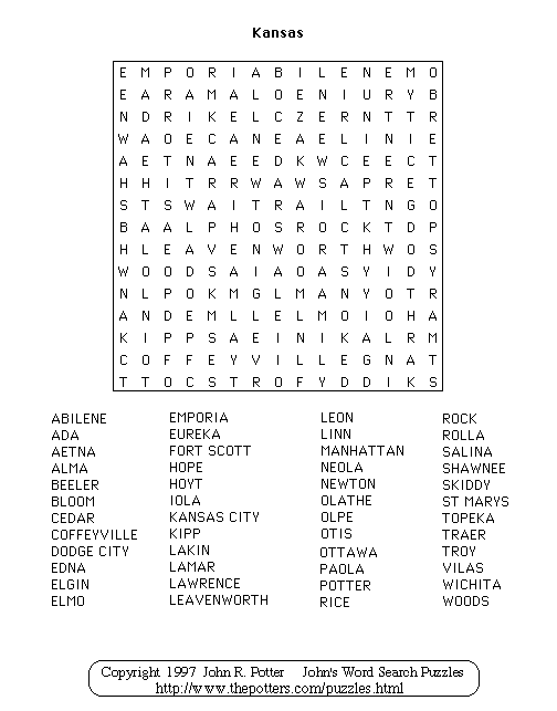 Kansas Puzzle
