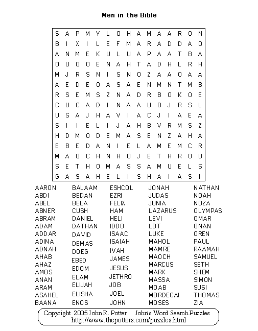 Men in the Bible Puzzle