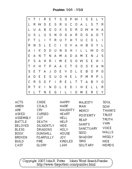 Psalms 101-150 Puzzle