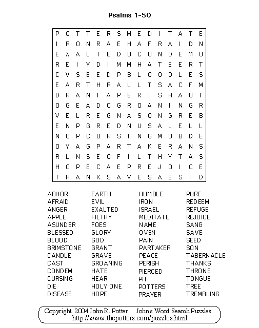 Psalms 1-50 Puzzle