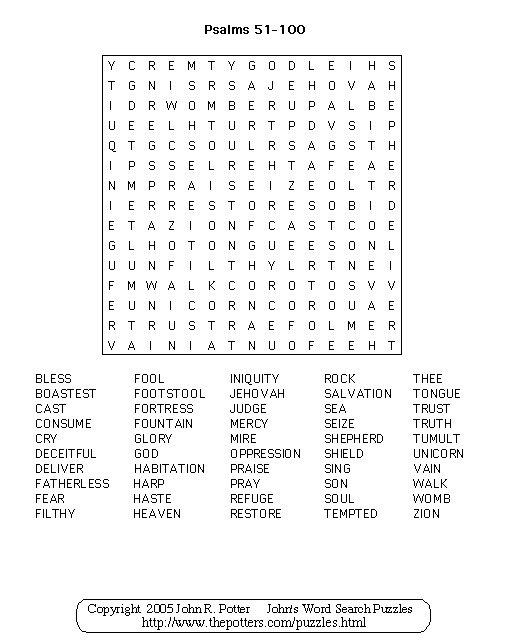 Psalms 51-100 Puzzle
