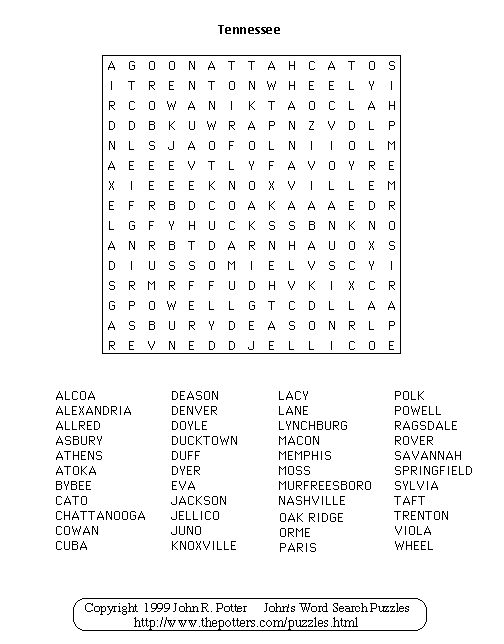 Tennessee Puzzle